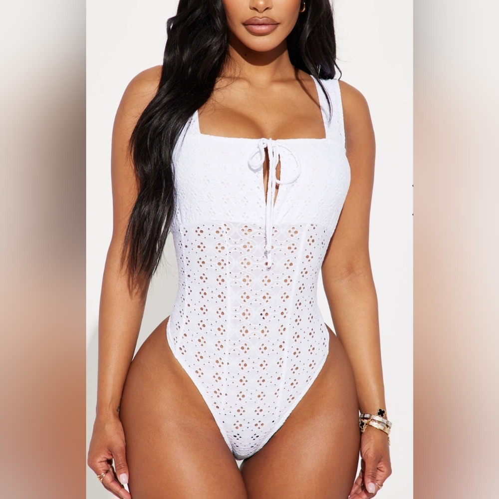 White Eyelet Bodysuit